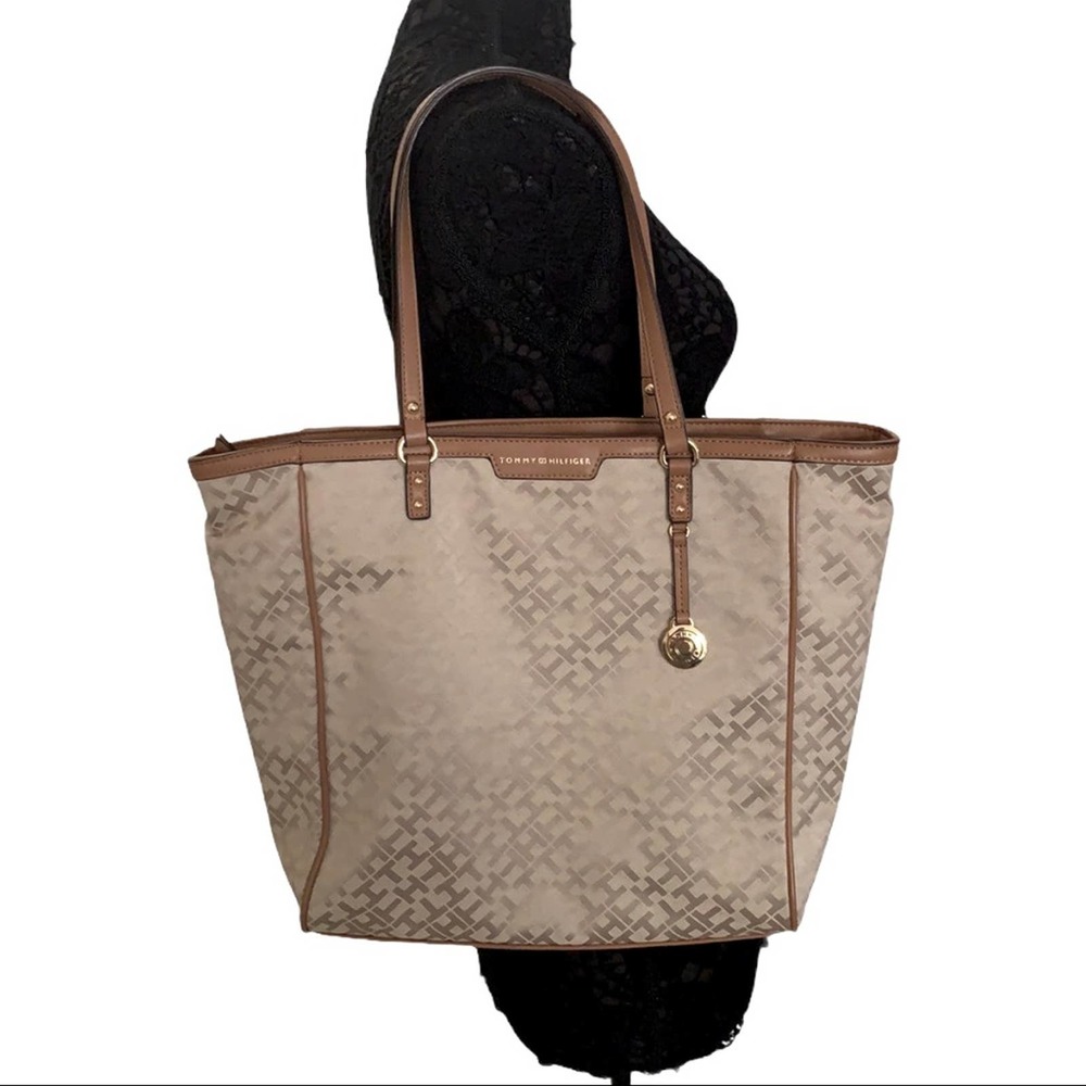 Tommy Hilfiger Logo Brocade Shoulder Bag